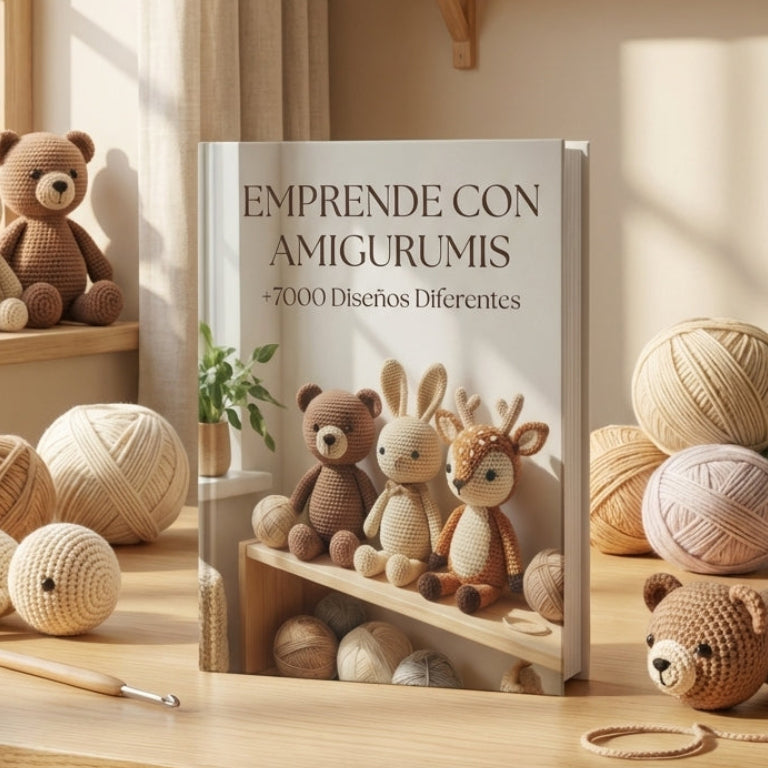 🧶 Aprende y Emprende con Amigurumis: 7000 Patrones + 💻 Video Curso